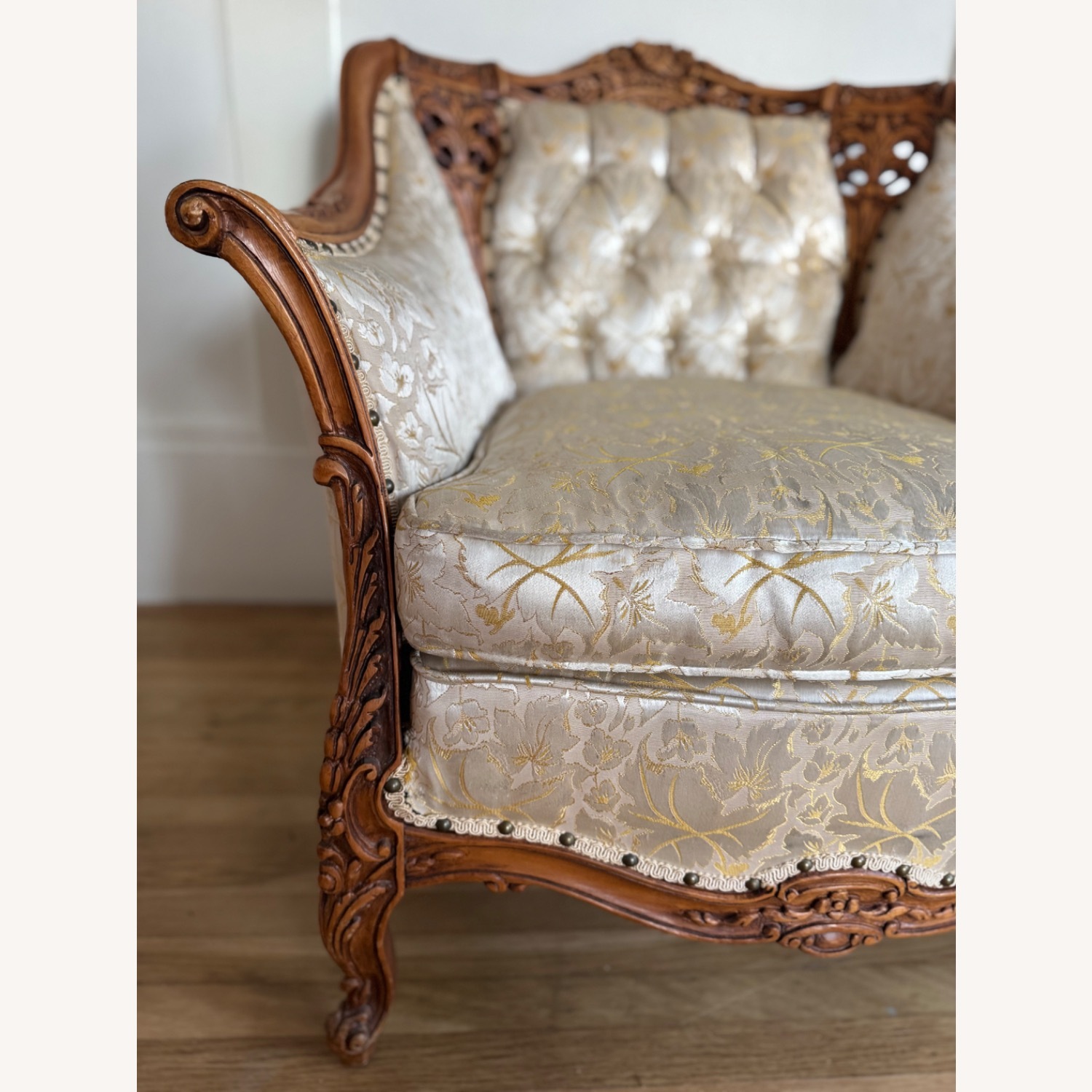 Vintage 1960s Custom French Provincial Armchair - image-9