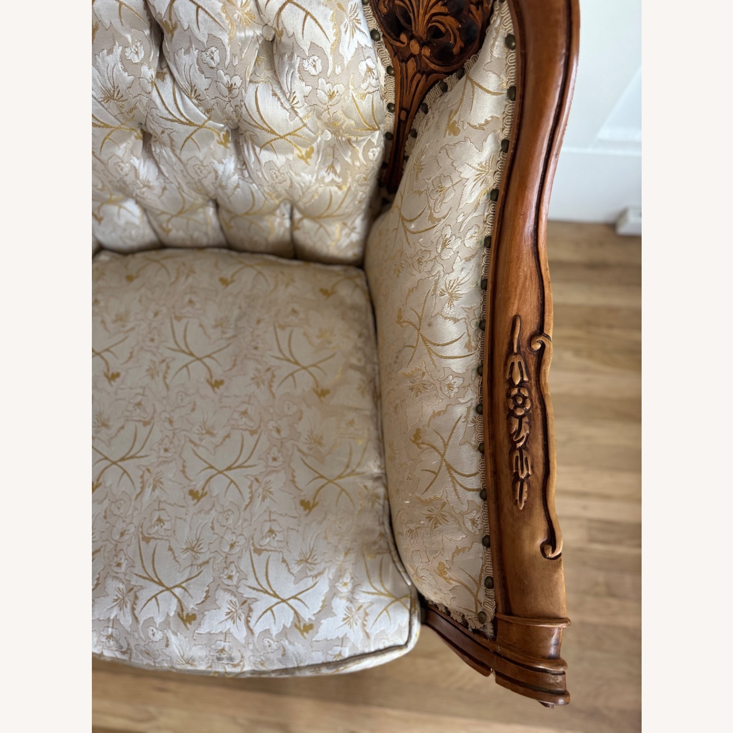 Vintage 1960s Custom French Provincial Armchair - image-11