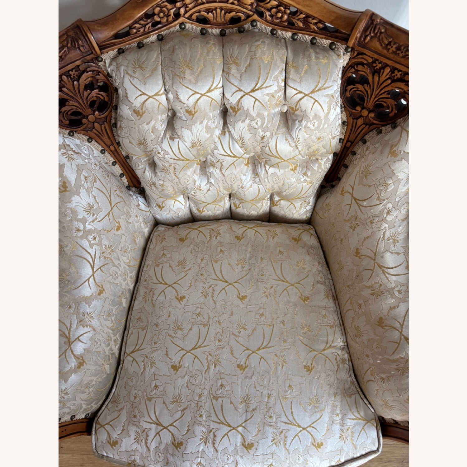 Vintage 1960s Custom French Provincial Armchair - image-14