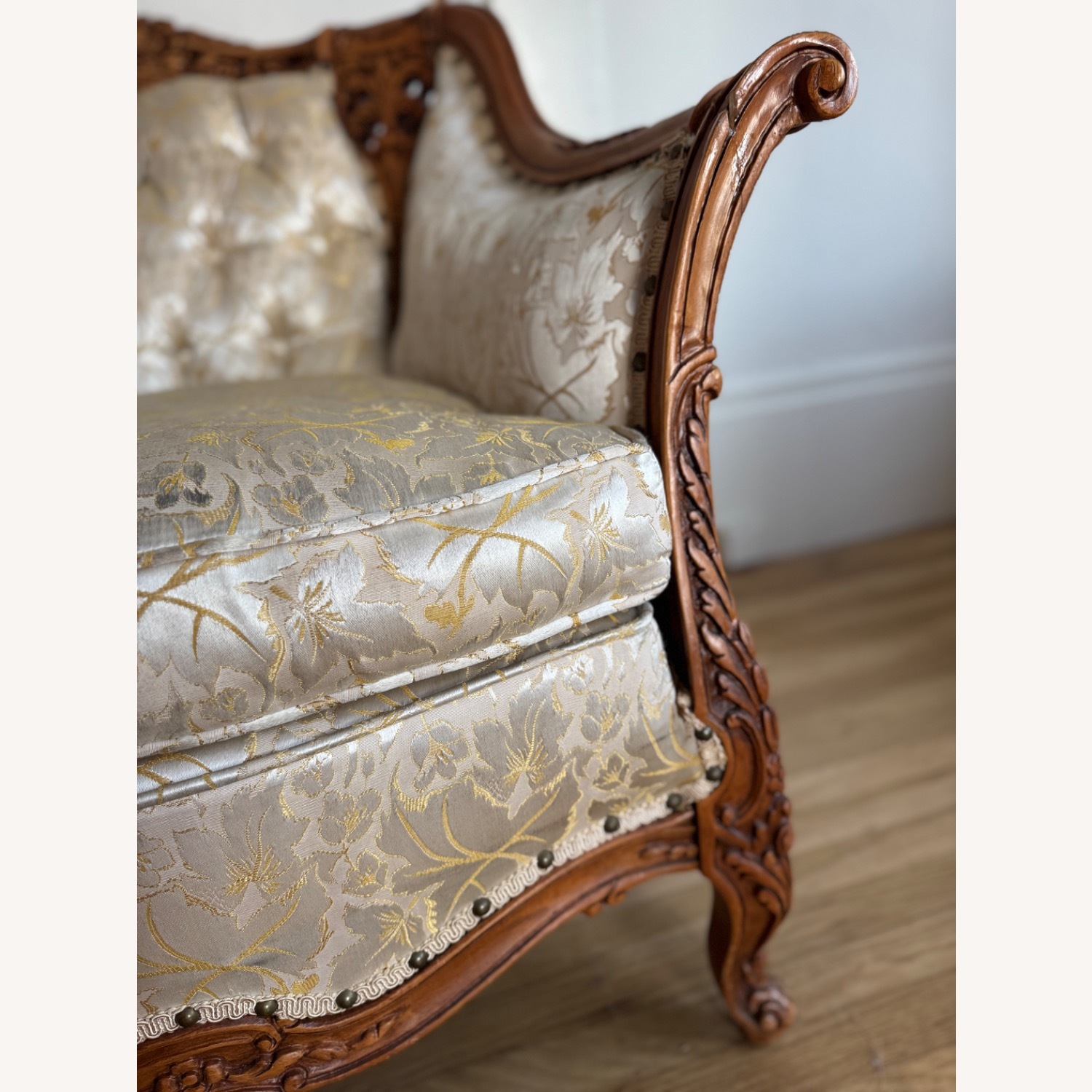 Vintage 1960s Custom French Provincial Armchair - image-7