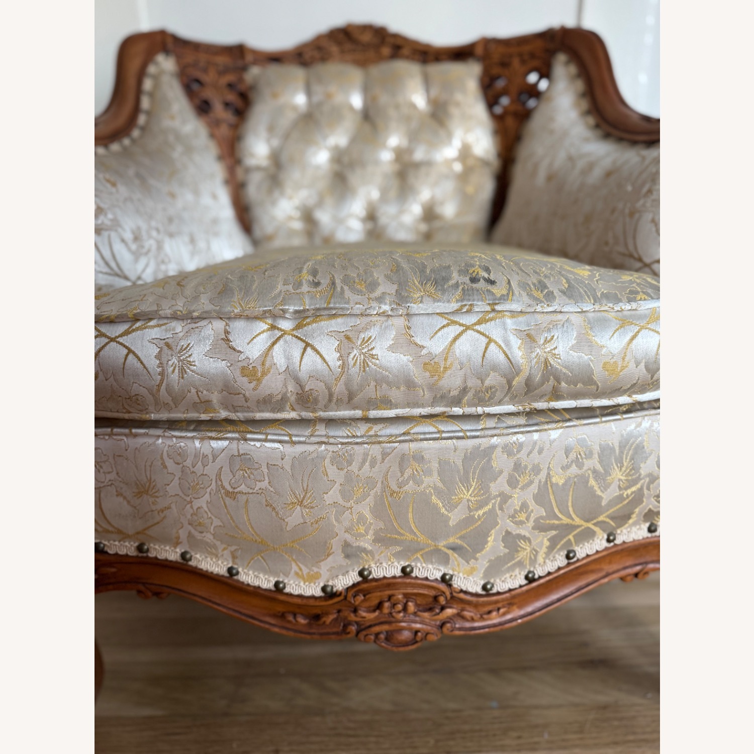 Vintage 1960s Custom French Provincial Armchair - image-8