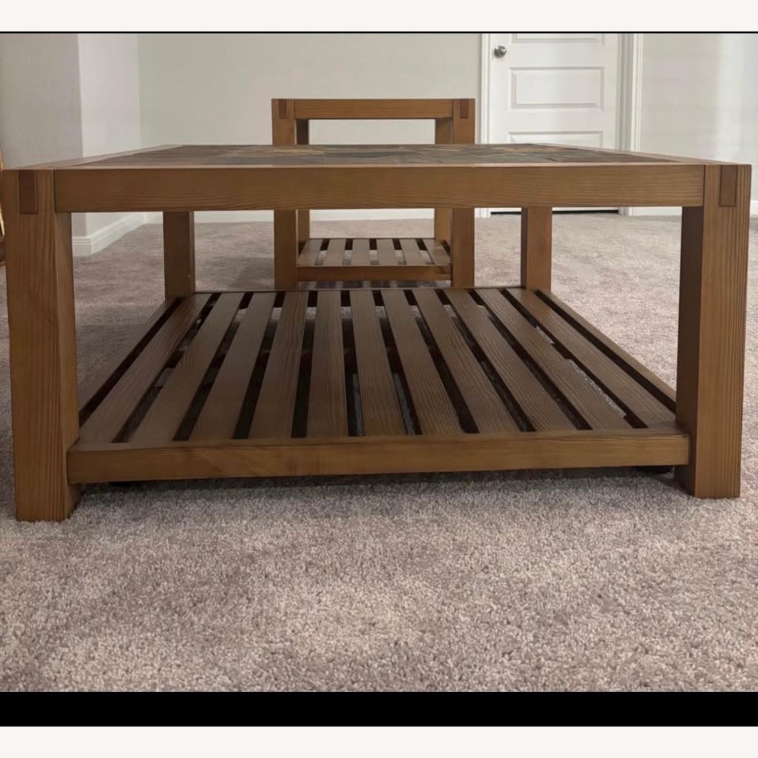 Natural Wood Coffee Table - image-1