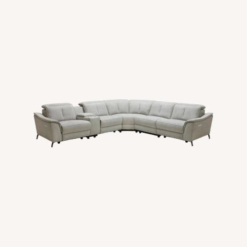 Used Divani Casa Lloyd Modern Grey Fabric Sectional  for sale on AptDeco