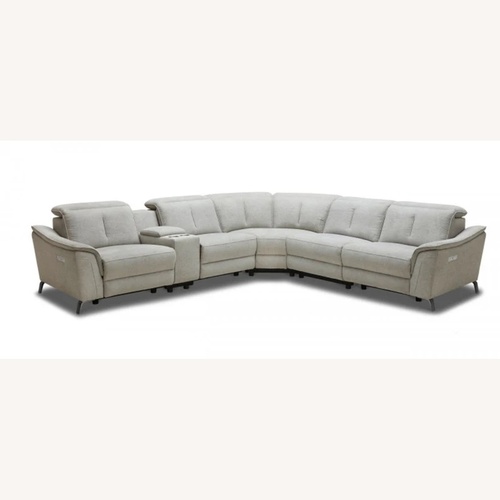 Used Divani Casa Lloyd Modern Grey Fabric Sectional  for sale on AptDeco