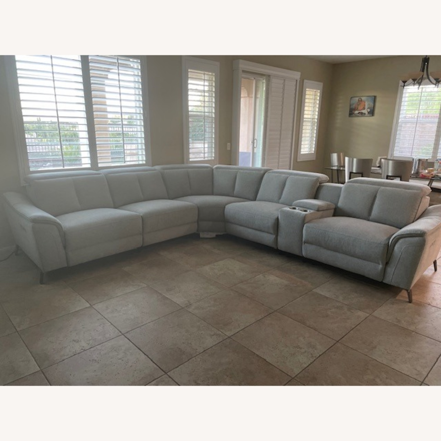 Divani Casa Lloyd Modern Grey Fabric Sectional  - image-3