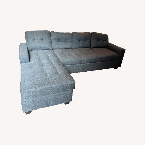 Used Dark Gray Fabric Chaise Lounge for sale on AptDeco