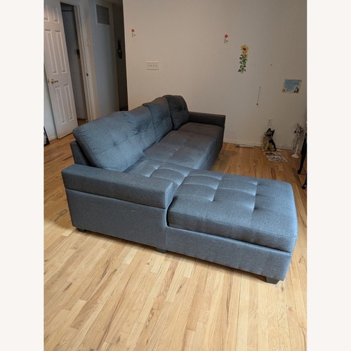 Used Dark Gray Fabric Chaise Lounge for sale on AptDeco
