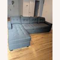 Dark Gray Fabric Chaise Lounge