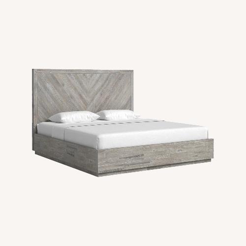 Used Wayfair Light Gray Cosimo Platform Storage bed for sale on AptDeco