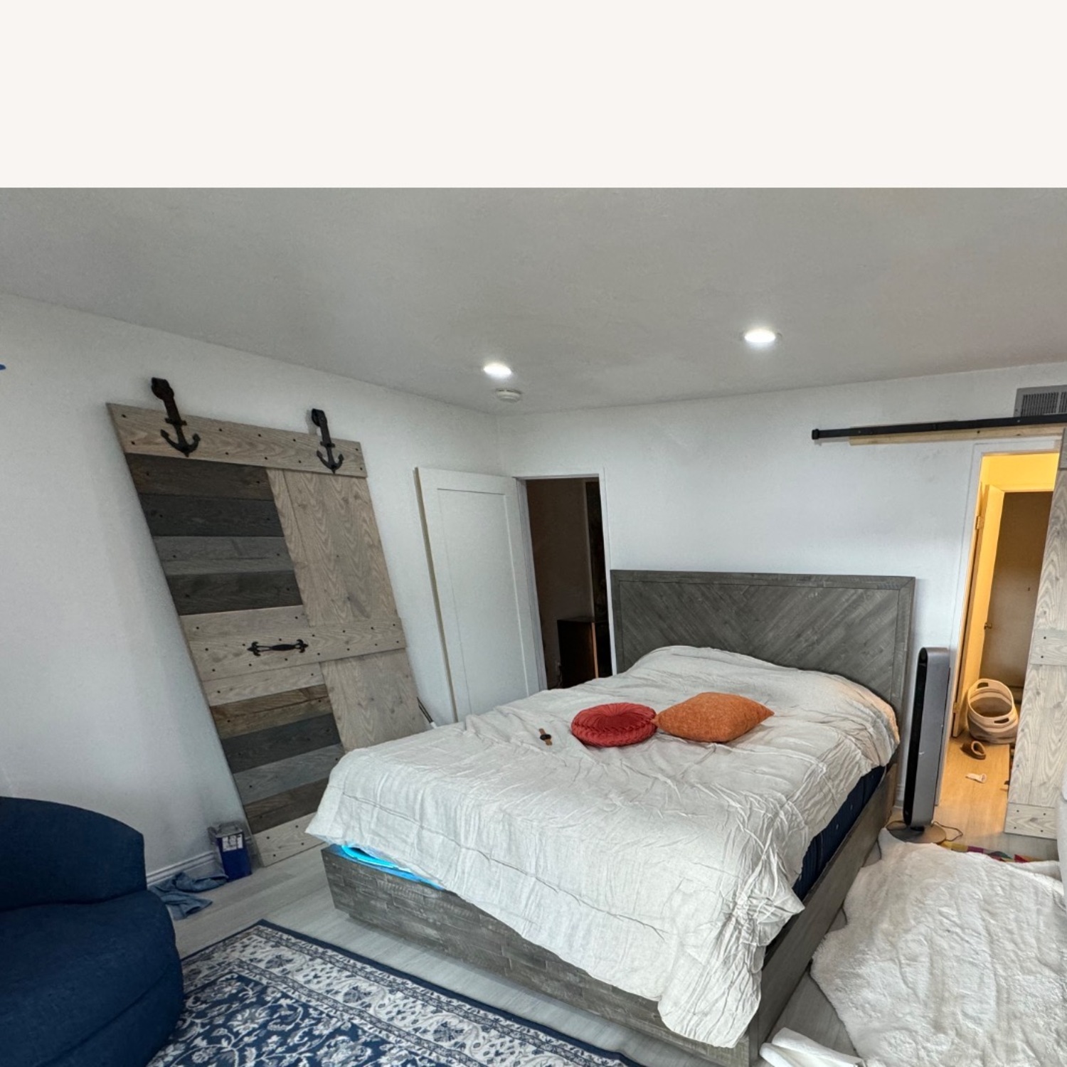 Wayfair Light Gray Cosimo Platform Storage bed - image-2