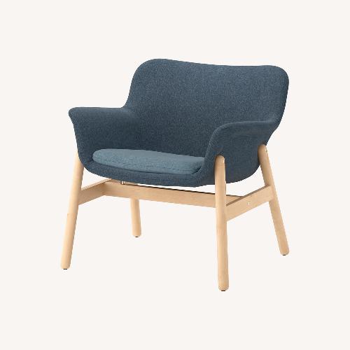 Used IKEA Vedbo Blue Fabric Armchair for sale on AptDeco