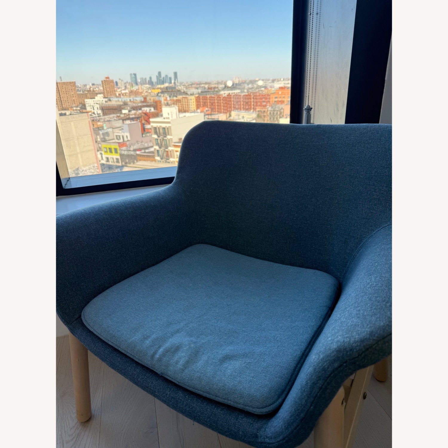 IKEA Vedbo Blue Fabric Armchair - image-3
