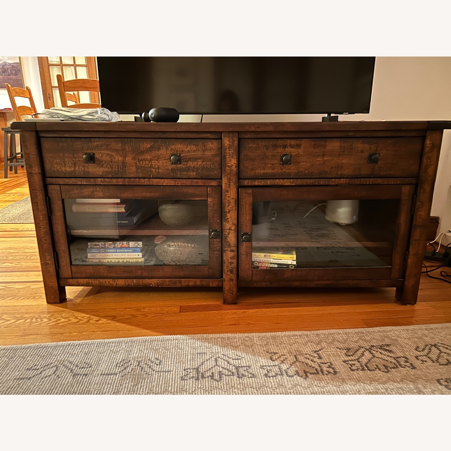 Pottery Barn Benchwright Dark Brown Wood Media Storage - image-2