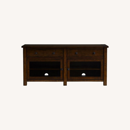 Used Pottery Barn Benchwright Dark Brown Wood Media Storage for sale on AptDeco