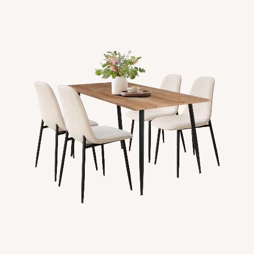 Used Wayfair Light Brown Wood Dining Set for sale on AptDeco