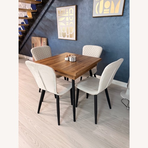 Used Wayfair Light Brown Wood Dining Set for sale on AptDeco