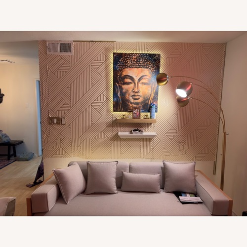 Used Wayfair Corrigon Studio Natural Wood 3+ Seater Sofa for sale on AptDeco