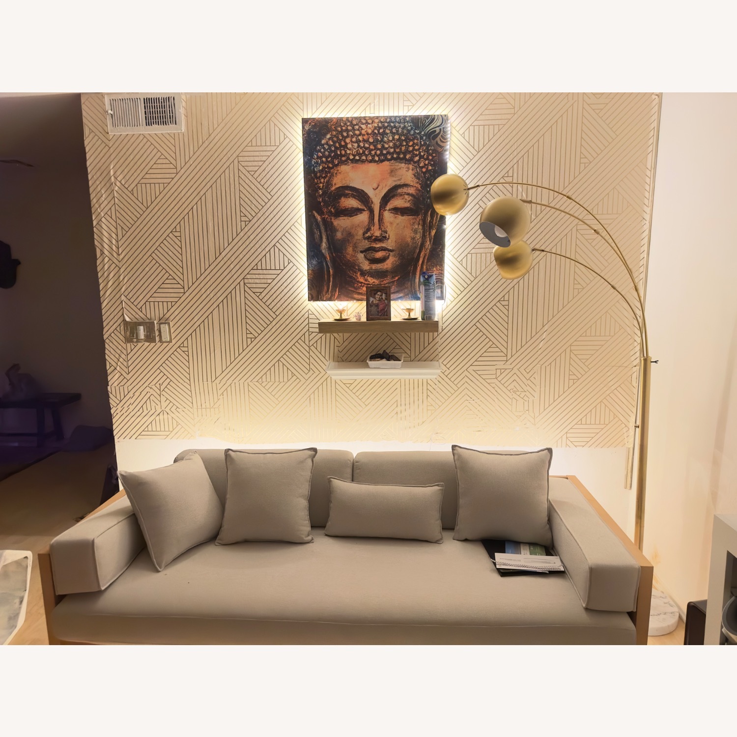 Wayfair Corrigon Studio Natural Wood 3+ Seater Sofa - image-2