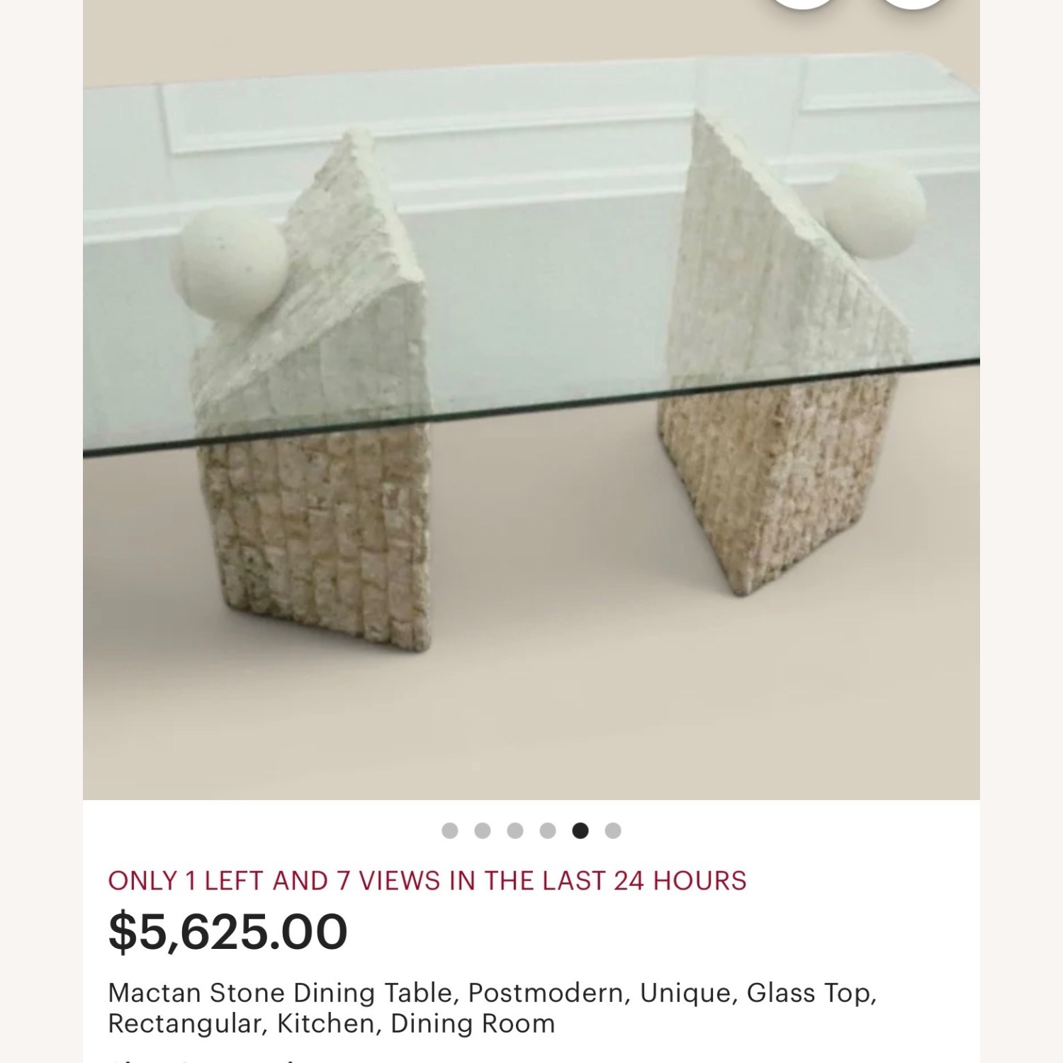 Vintage/Antique White Dining Table - image-2