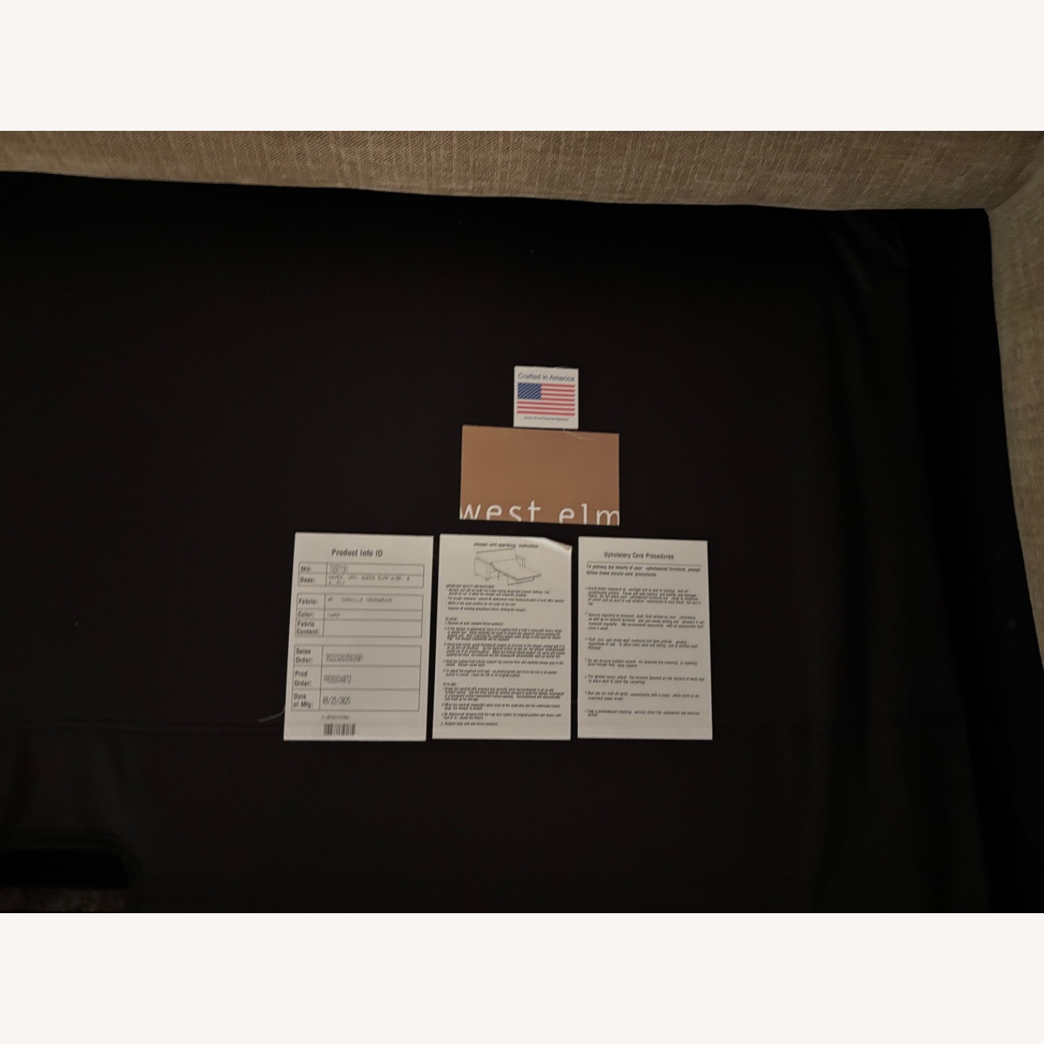 West Elm Haven Light Brown Chenille Sleeper Sofa - image-6