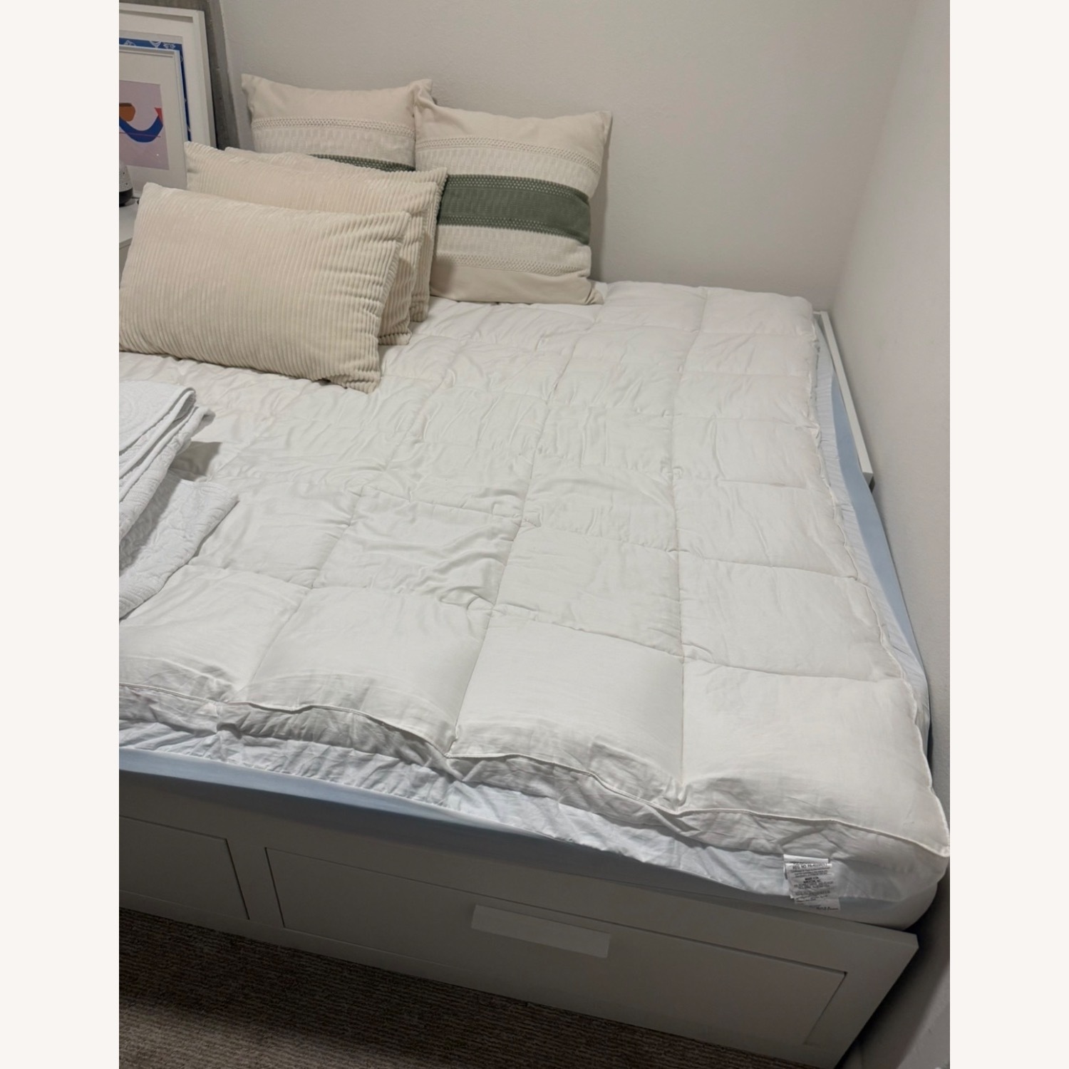 IKEA Brimnes White Guest Bed - image-2