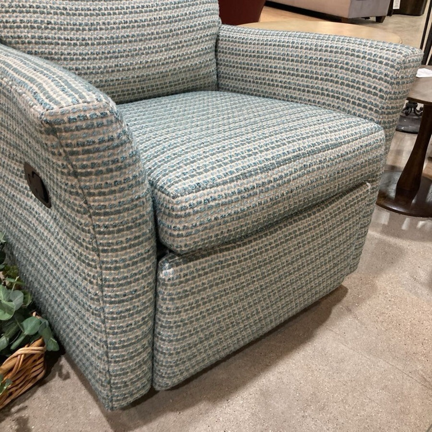 Century Custom Fabric Swivel Glider Recliner - image-4