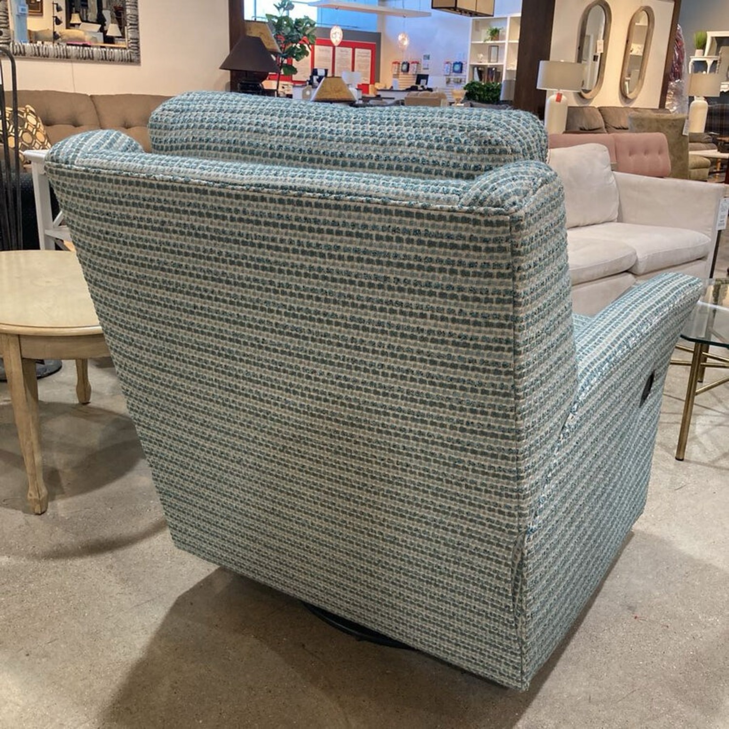 Century Custom Fabric Swivel Glider Recliner - image-10