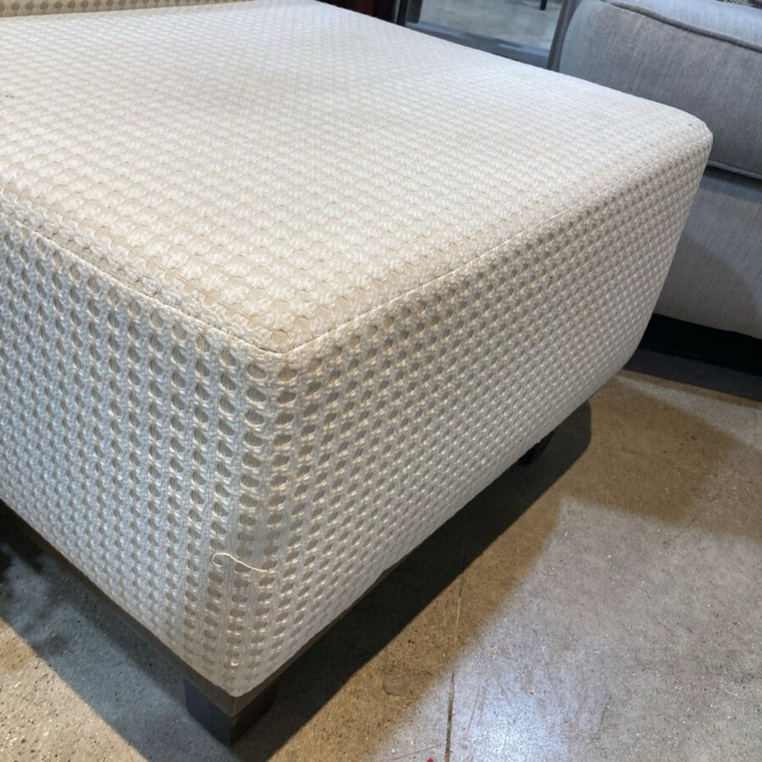 Patterned Armless Fabric Lounge Chair - image-7