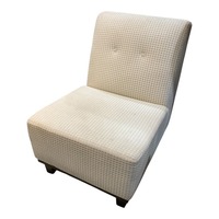 Patterned Armless Fabric Lounge Chair