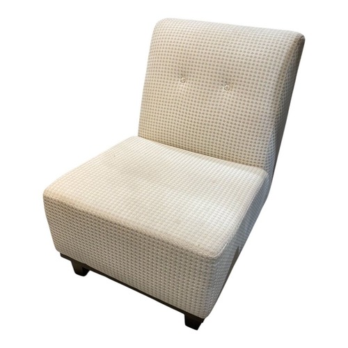 Used Patterned Armless Fabric Lounge Chair for sale on AptDeco