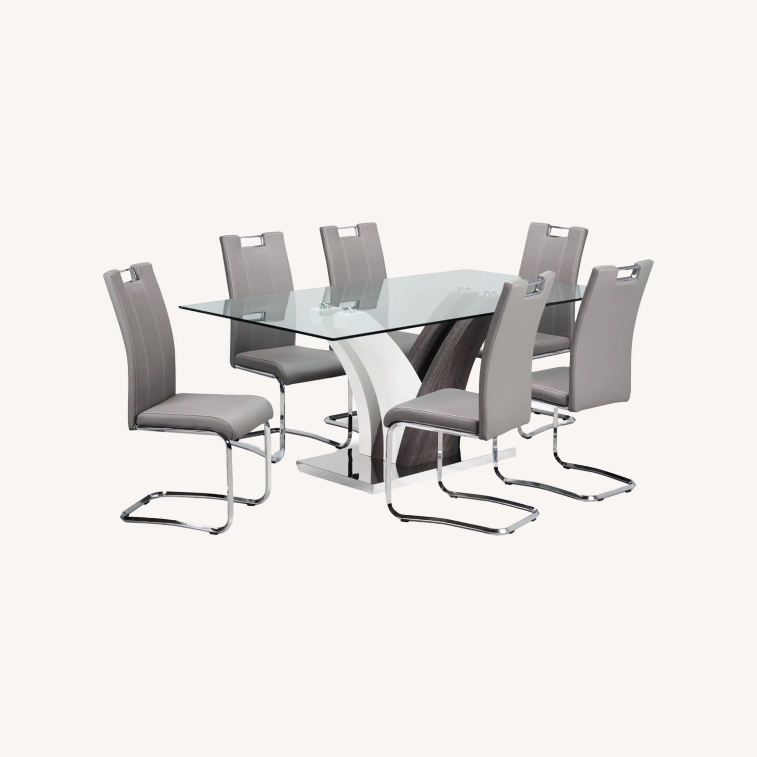 NYEESS Glass Dining Table Set for 6 - image-0