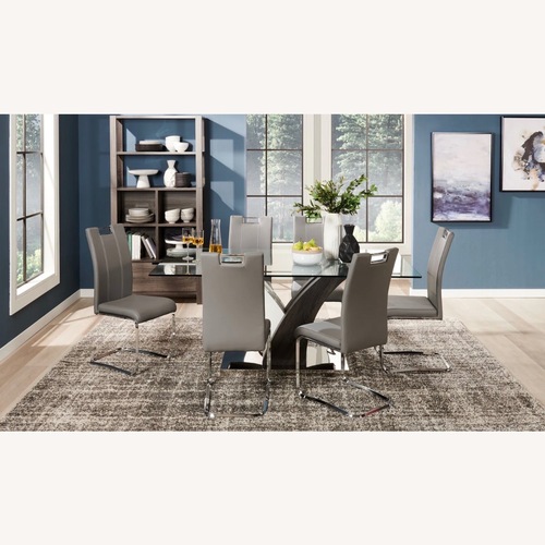 Used NYEESS Glass Dining Table Set for 6 for sale on AptDeco