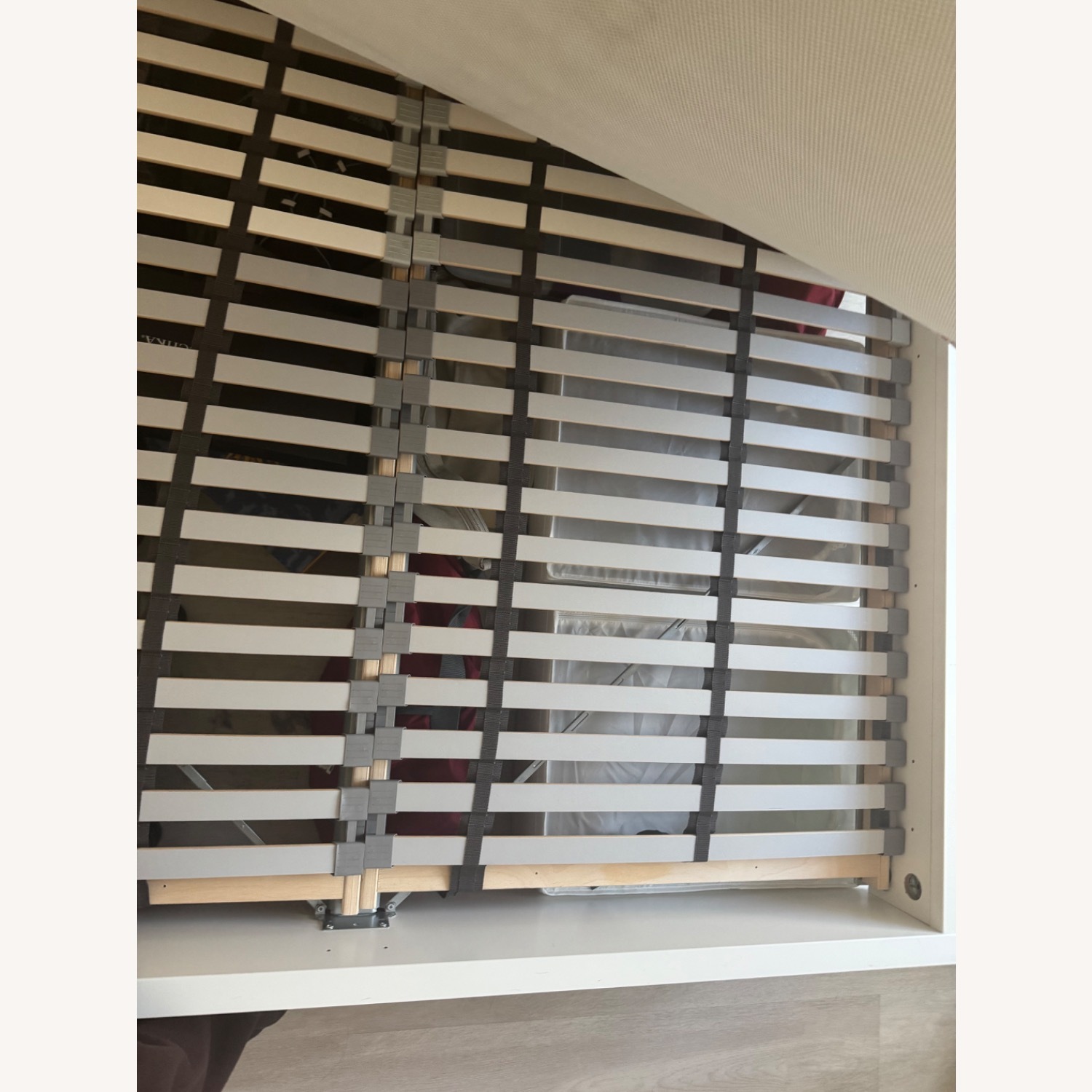 IKEA White MALM Queen Bed with Lonset Slats - image-2
