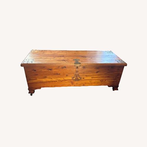 Used Lane Furniture Light Brown Wood Chest for sale on AptDeco