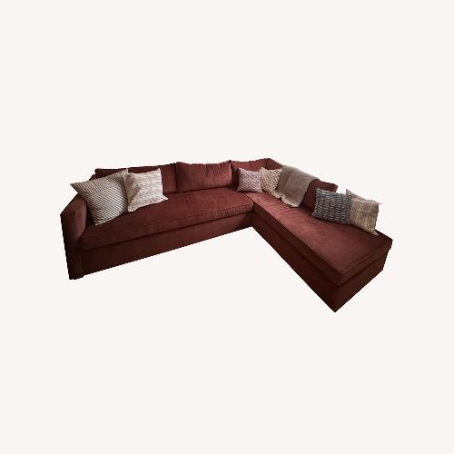 Used West Elm Harris Brick Velvet Sleeper Sofa for sale on AptDeco