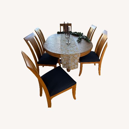 Used Ethan Allen Elements Natural Dining Set for sale on AptDeco