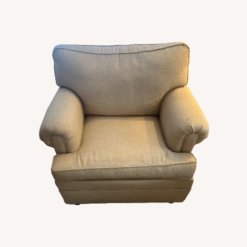 Used Ethan Allen Natural Fabric Armchair for sale on AptDeco