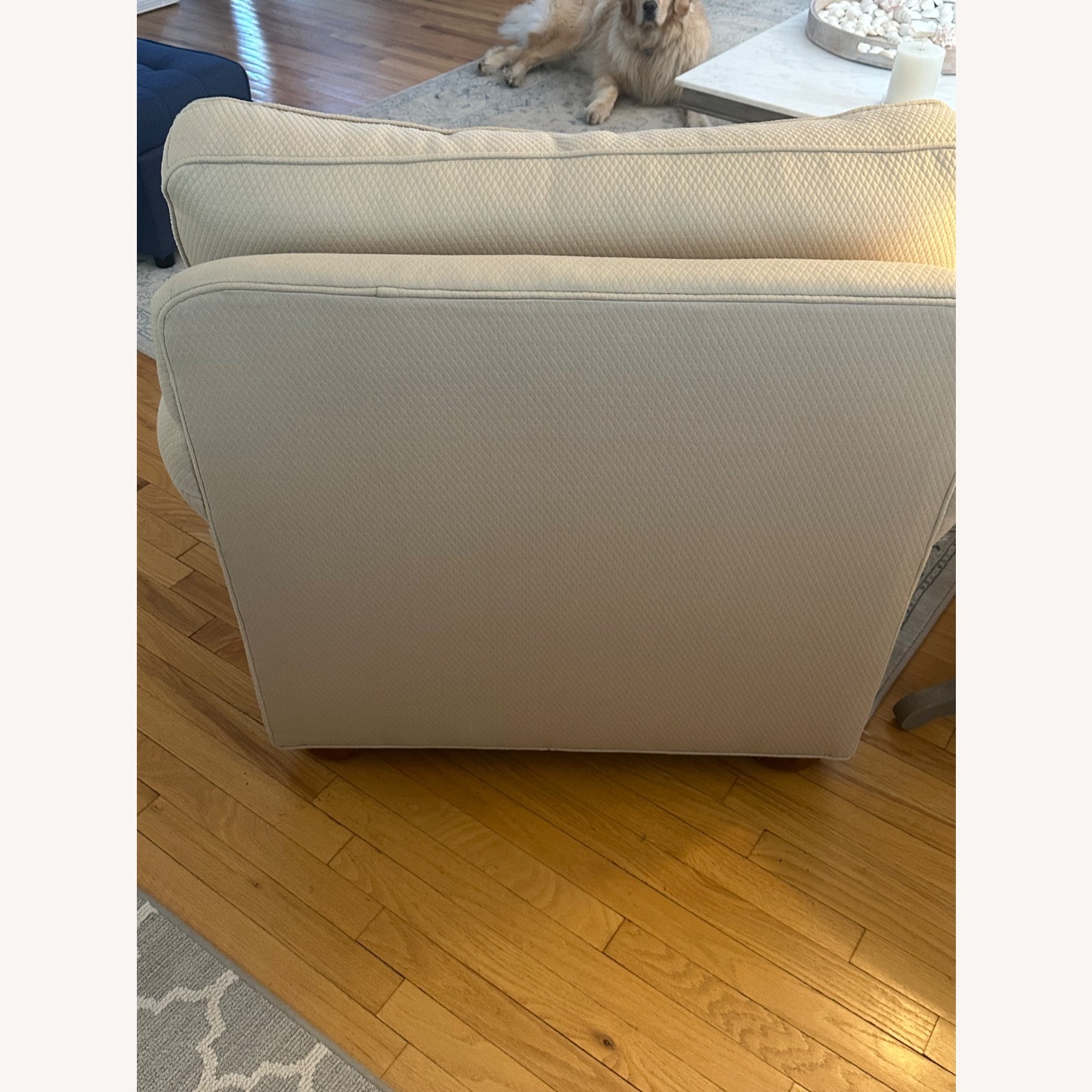 Ethan Allen Natural Fabric Armchair - image-5