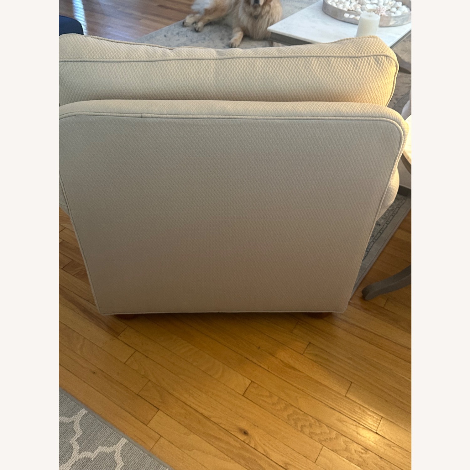 Ethan Allen Natural Fabric Armchair - image-6