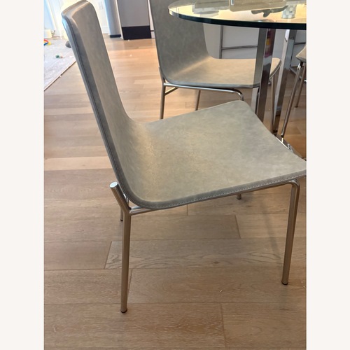 Used CB2 Strut Dining Chair Light Gray Dining Chairs for sale on AptDeco