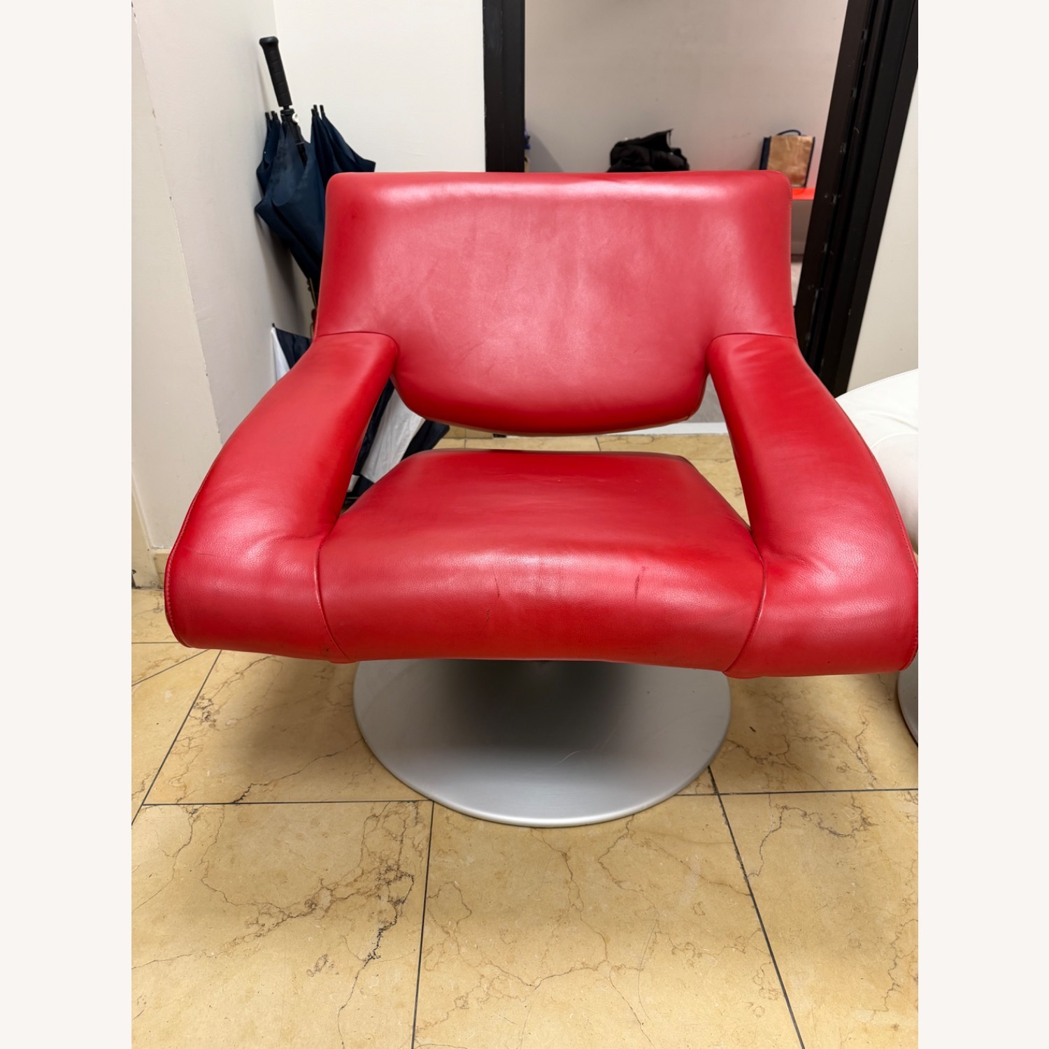 De Sede DS-255 Red Leather Armchair - image-1