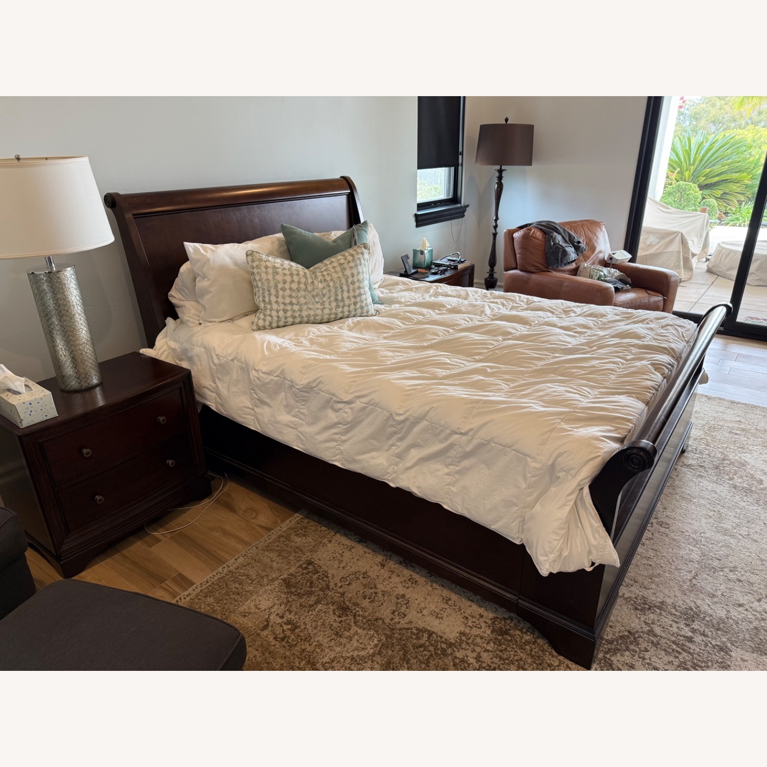 Abbyson Living Dark Brown Queen Sleigh Bed  - image-2