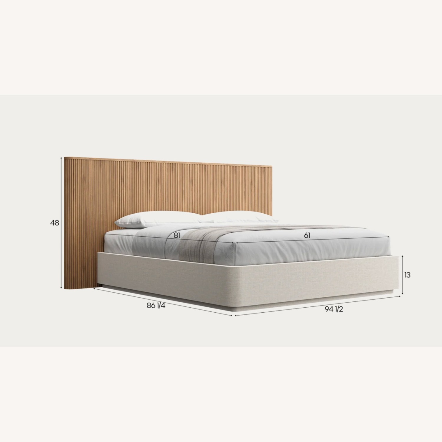 Oxford Bed Greige Oak - image-3