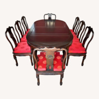 Vintage/Antique Dark Brown Wood Dining Sets