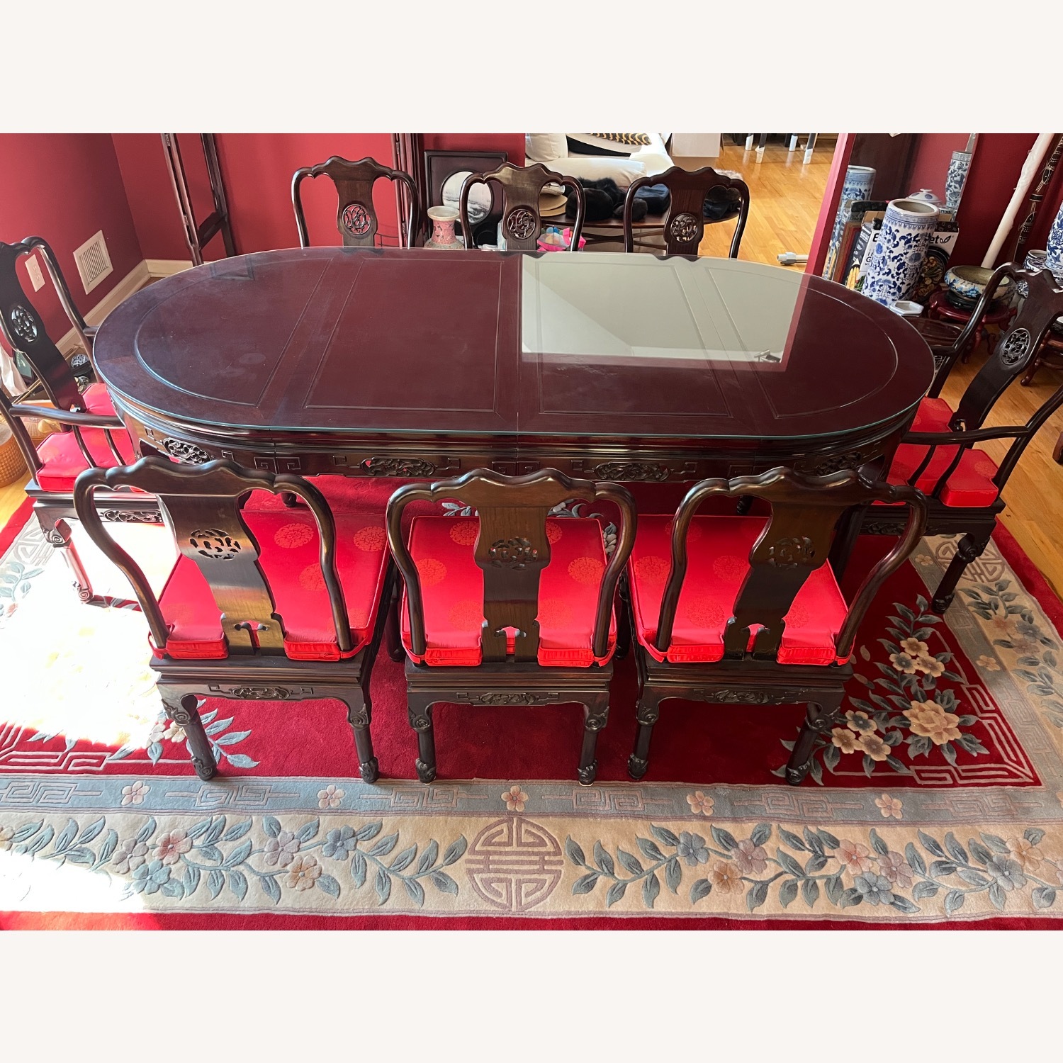 Vintage/Antique Dark Brown Wood Dining Sets - image-2