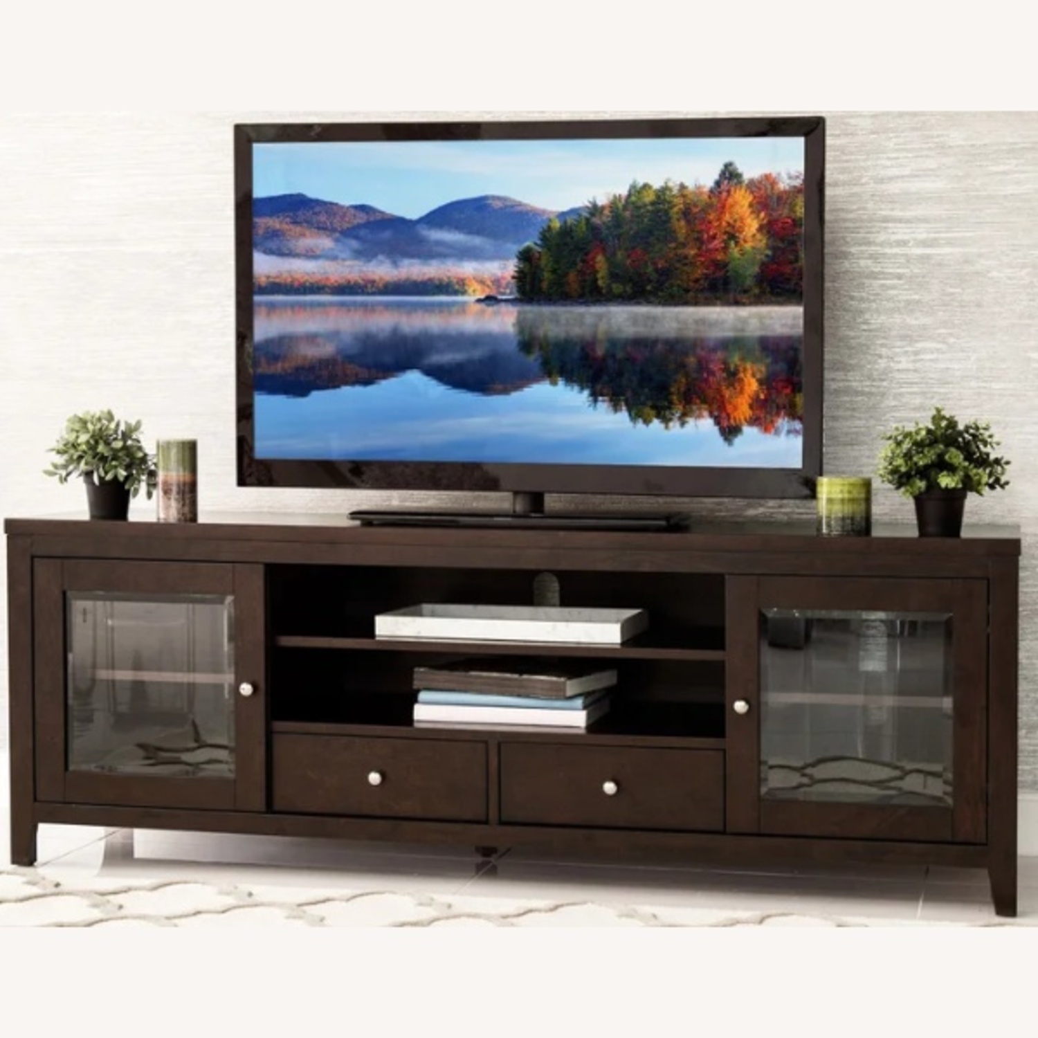 Abbyson Living Furniture Dark Brown Media Cabinet - image-4