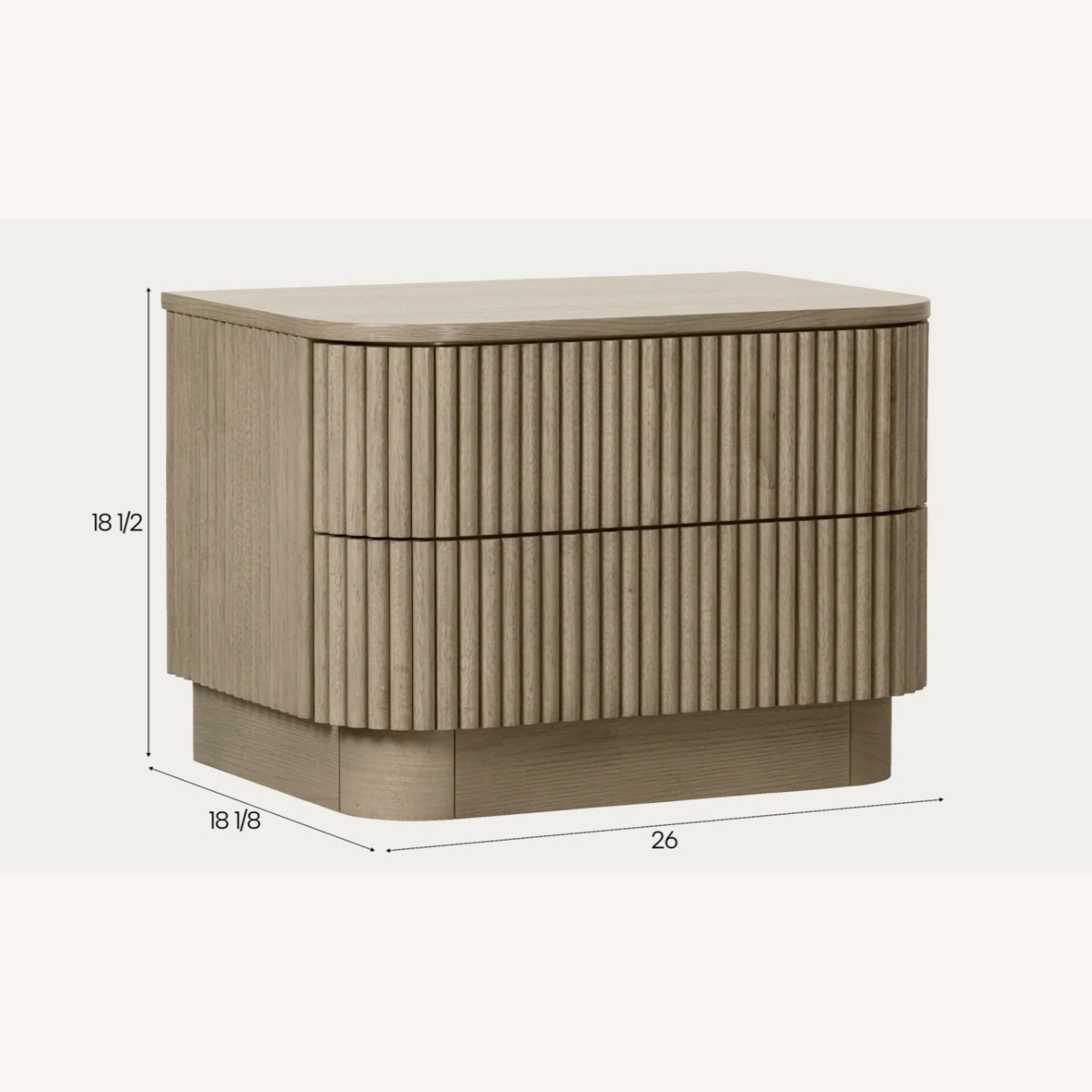 Oxford Nightstand Greige Oak - image-1