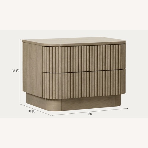 Used Oxford Nightstand Greige Oak for sale on AptDeco