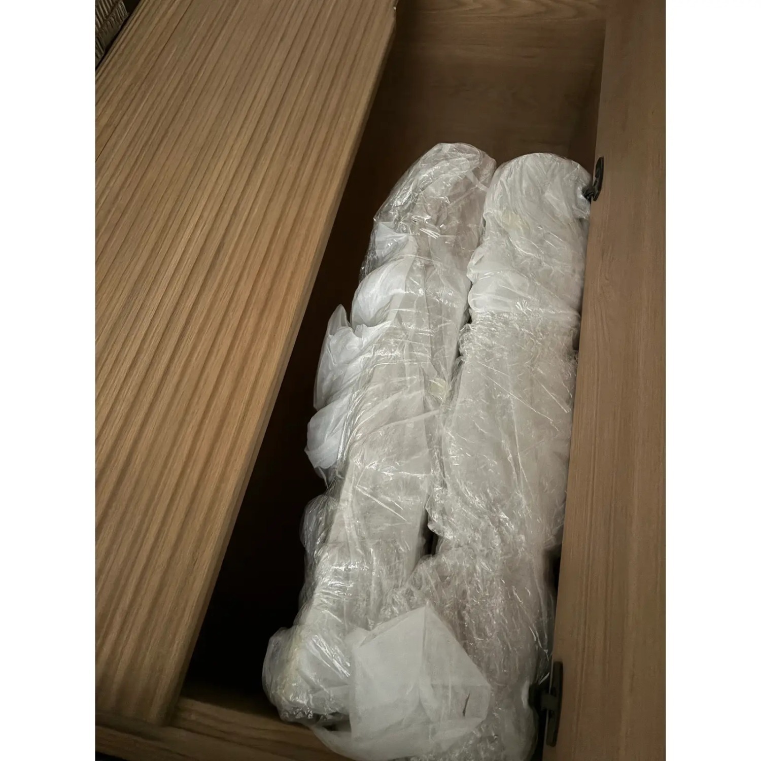 Byron Storage Cabinet Light Oak/Brass Accents - image-3