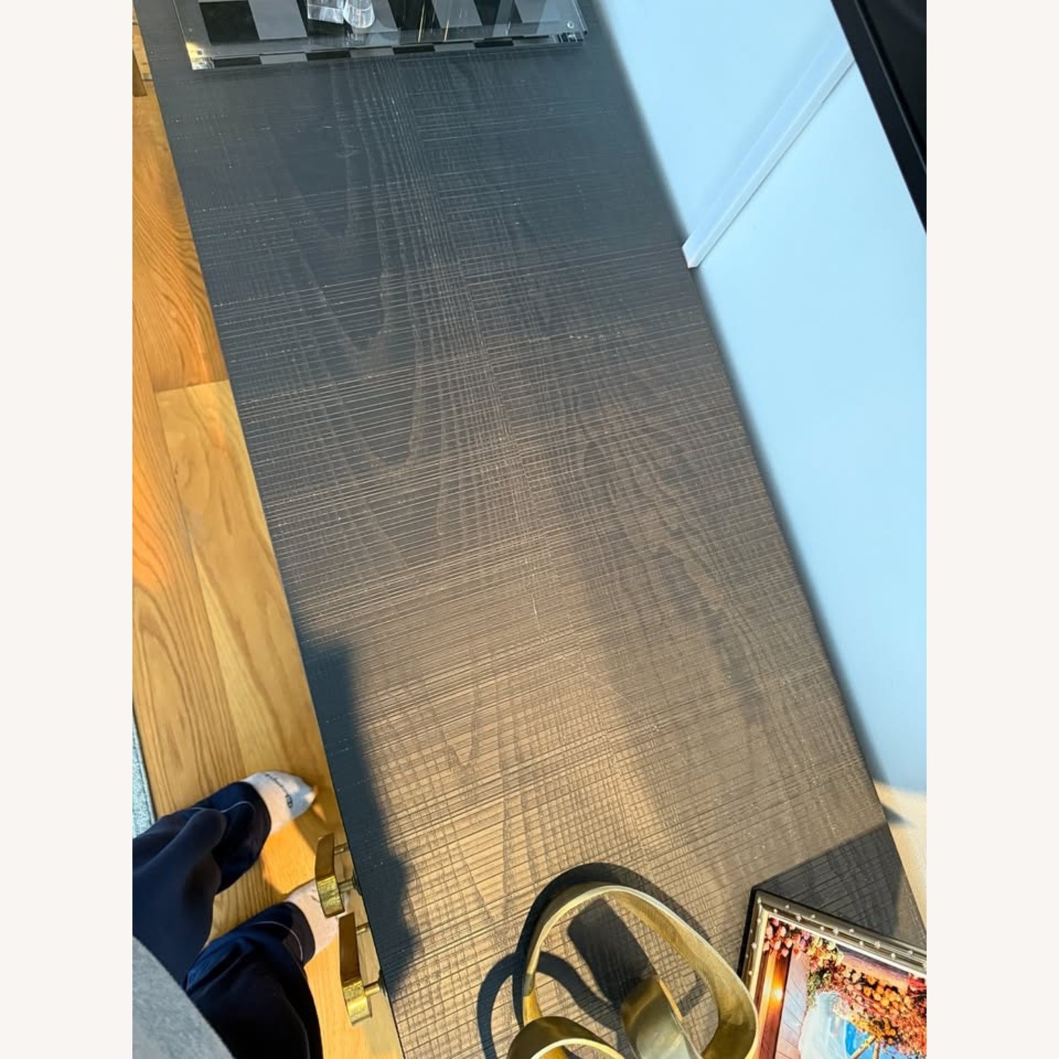 Anthropologie Odetta Deep Blue Wood Media Storage - image-4